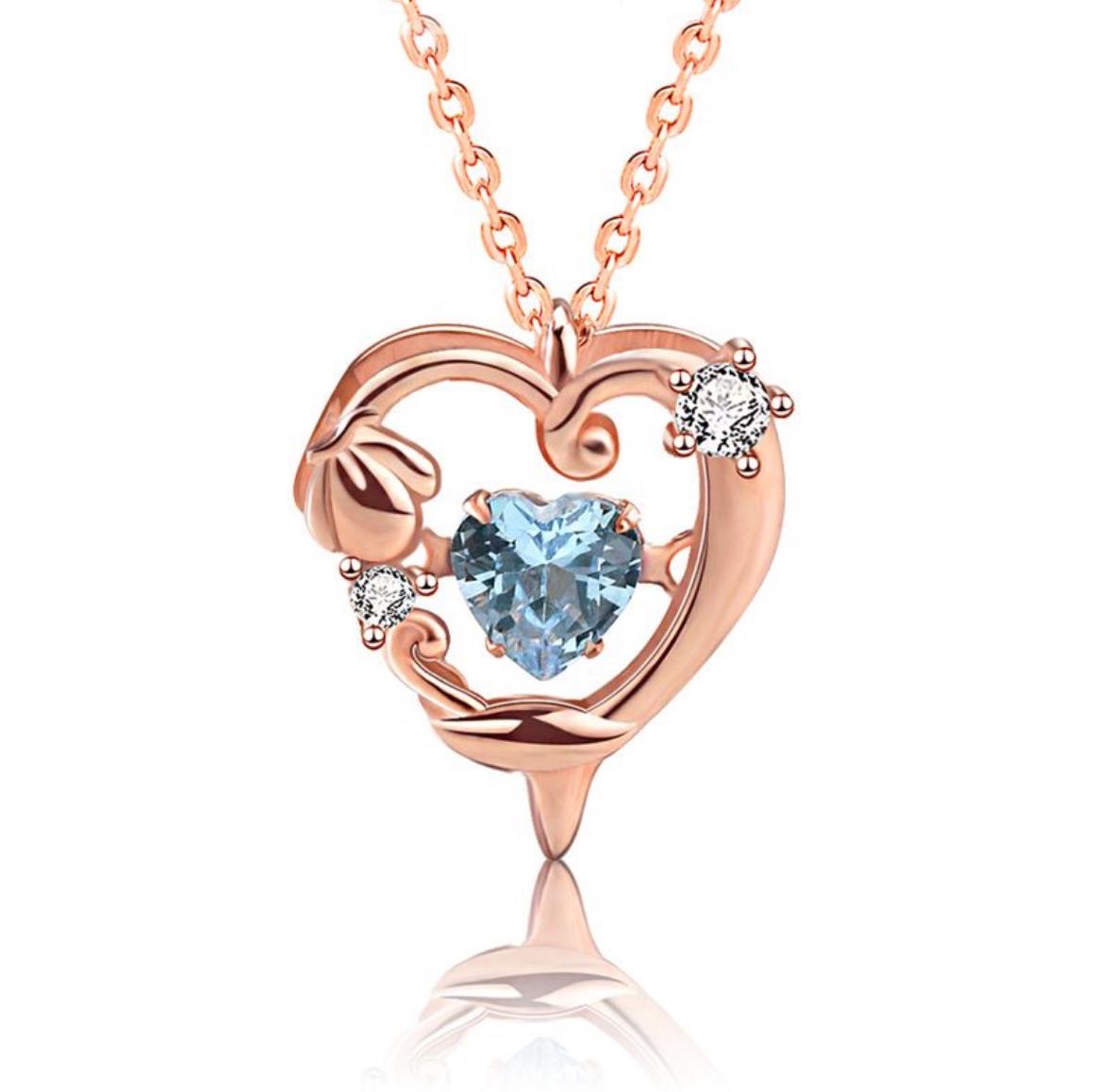 The Blue Mermaid Heart Necklace