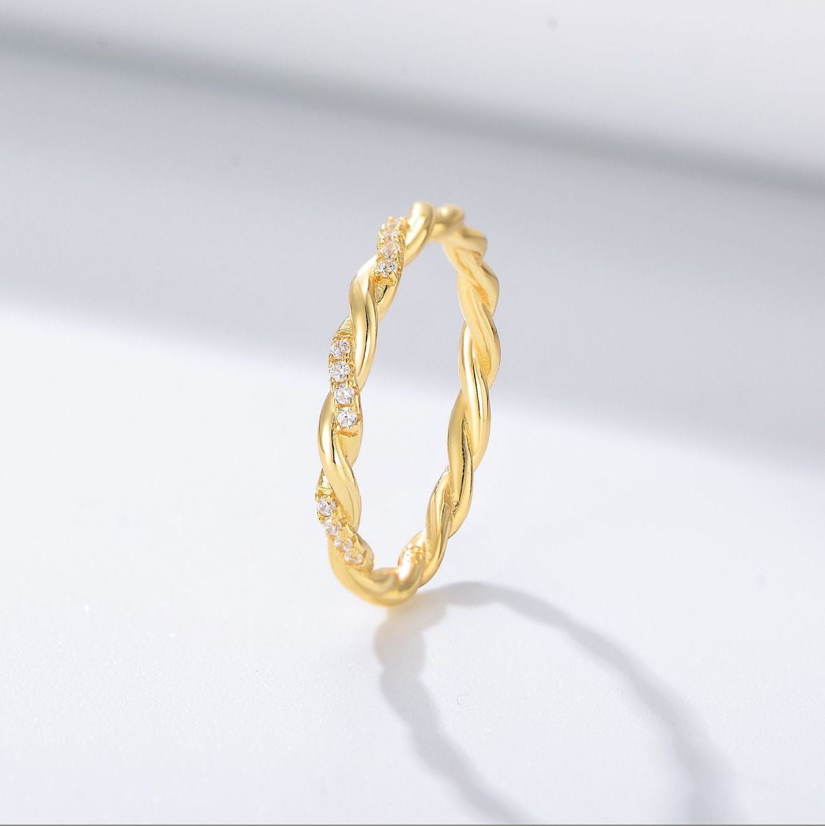 The Celeste Twisted Ring