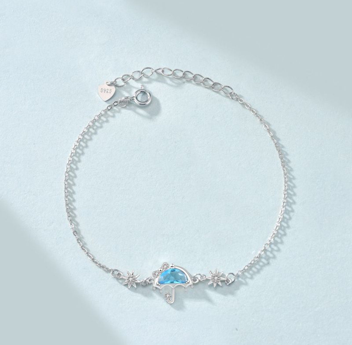 Blue Umbrella Charm Bracelt