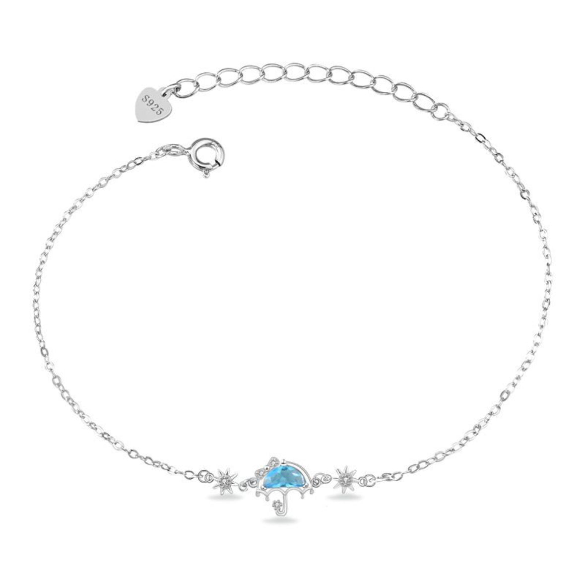 Blue Umbrella Charm Bracelt